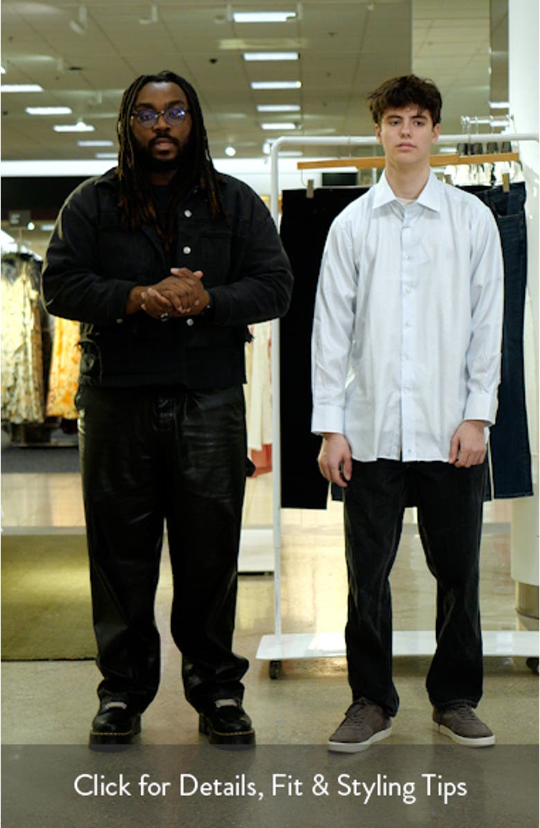 Trim Fit Twill Tossed Box Print Dress Shirt, sales video thumbnail