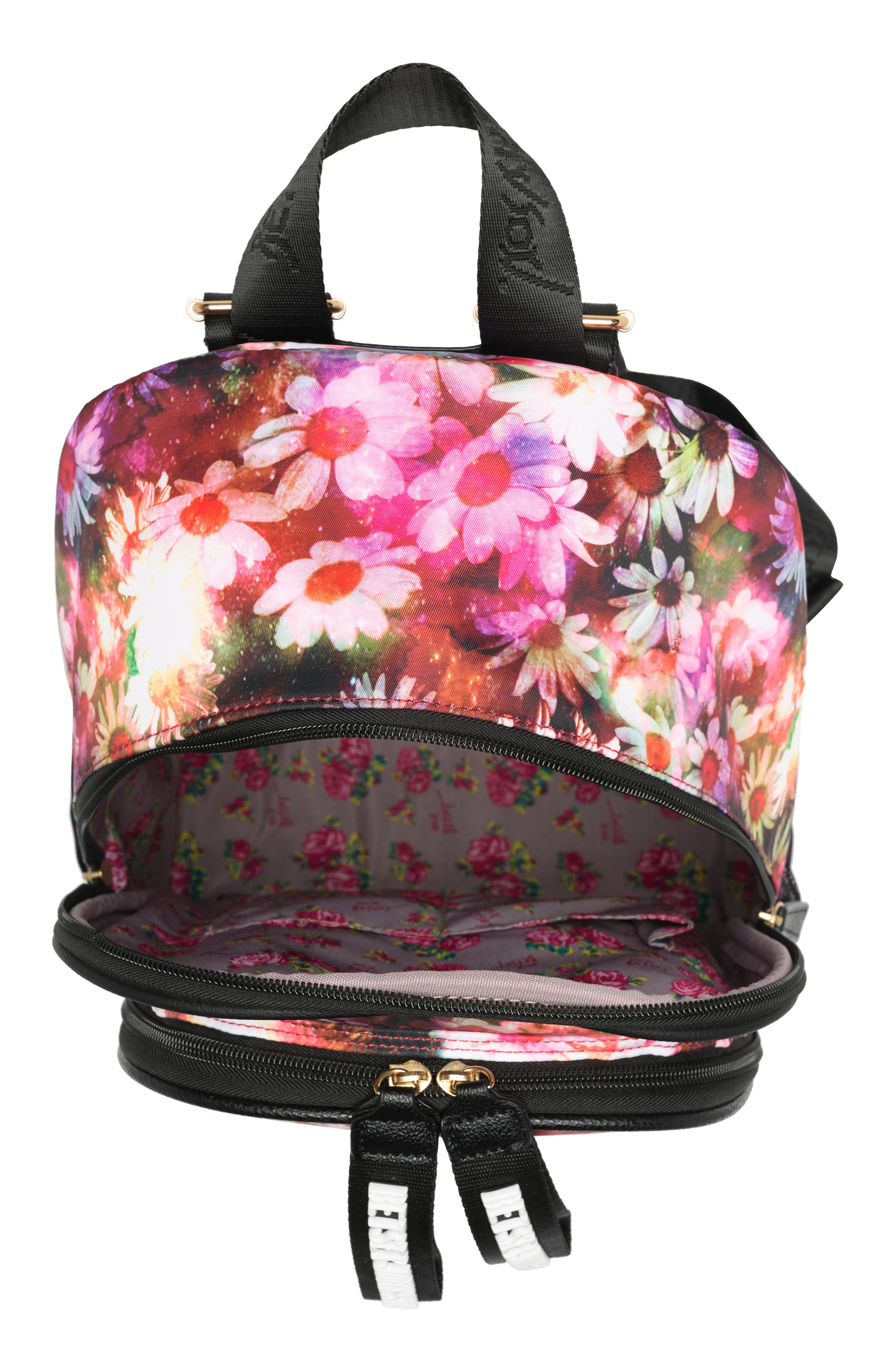 Betsey Johnson Printed Nylon Backpack, Alternate, color, 