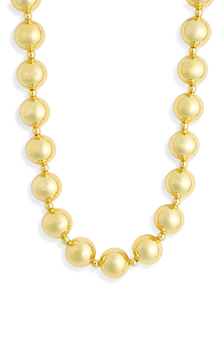 Argento Vivo Sterling Silver Chunky Ball Chain Necklace, Main, color, Gold