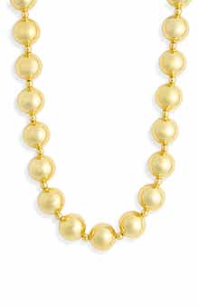 Argento Vivo Sterling Silver Chunky Ball Chain Necklace