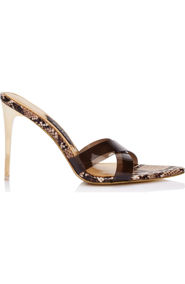 JESSICA RICH This iconic line of must-have heels blends elegance with modern flair, offering the perfect statement piece for any wardrobe. The Coco Mule, designed for this collection, offers a fresh take on our mule design. Featuring a criss-cross PVC toe straps make this the sexiest mule yet!, Main, color, Snake