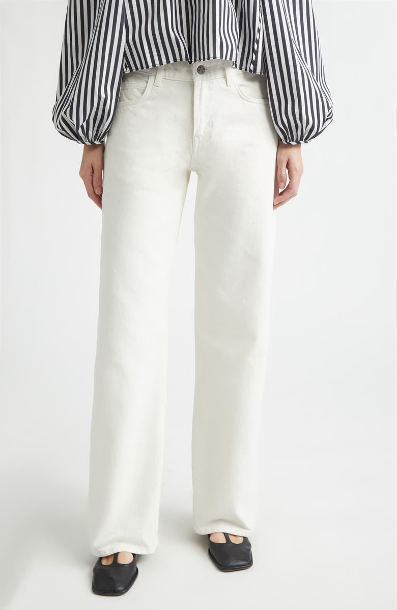 NACKIYÈ Uptown Cotton Denim Straight Leg Jeans, Main, color, Kaimak