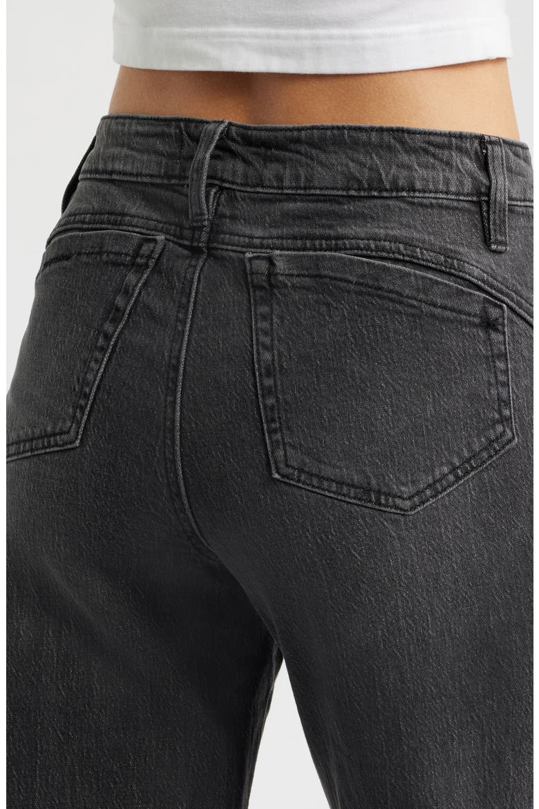 Bella Seam Detail Wide Leg Jeans, Alternate, color, WASHED BLACK