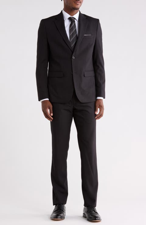 Solid Notch Lapel Suit