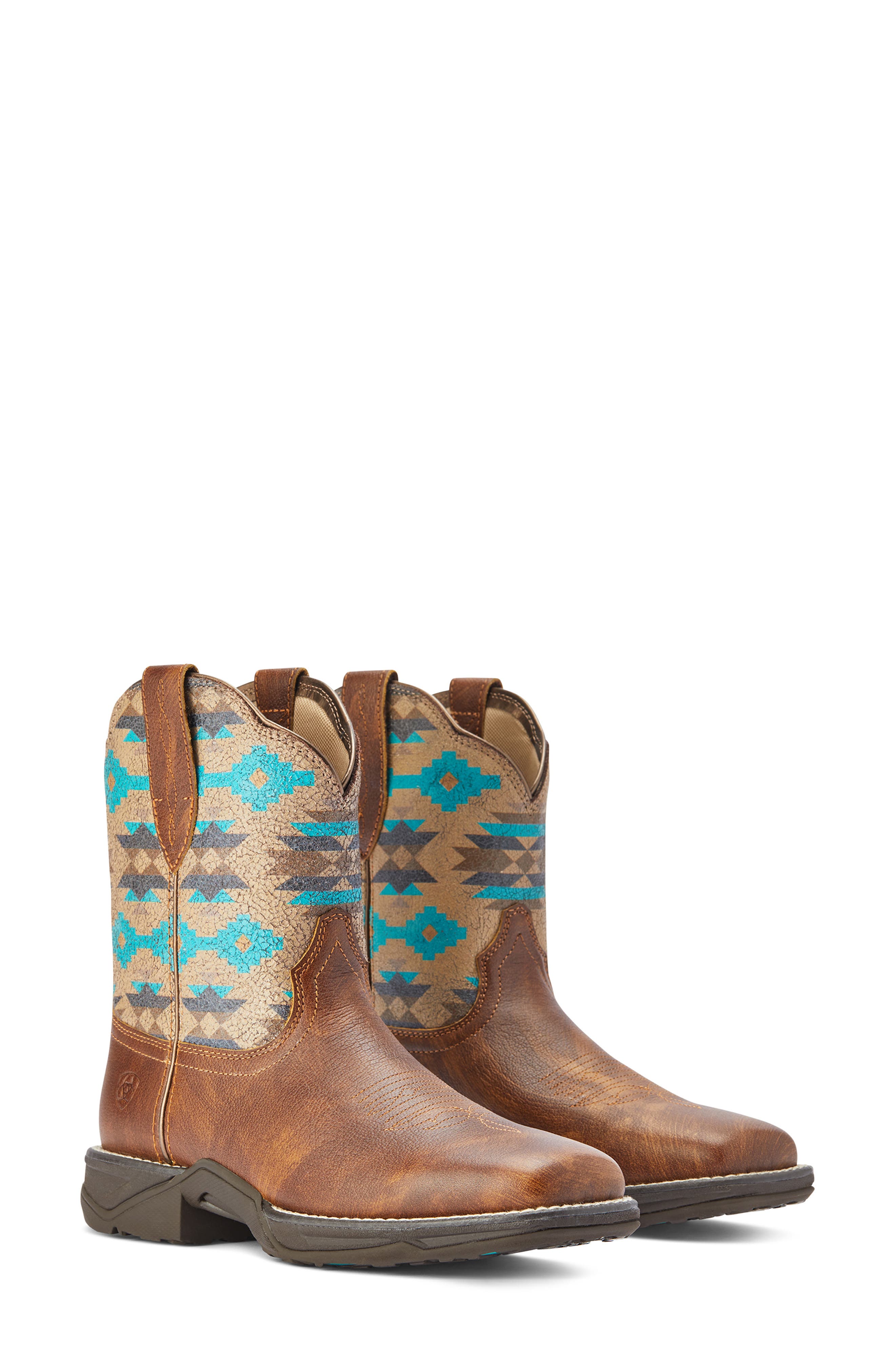 Ariat Anthem Shortie Western Boot, Alternate, color, Savanna Dry Tp/ Trq Bk
