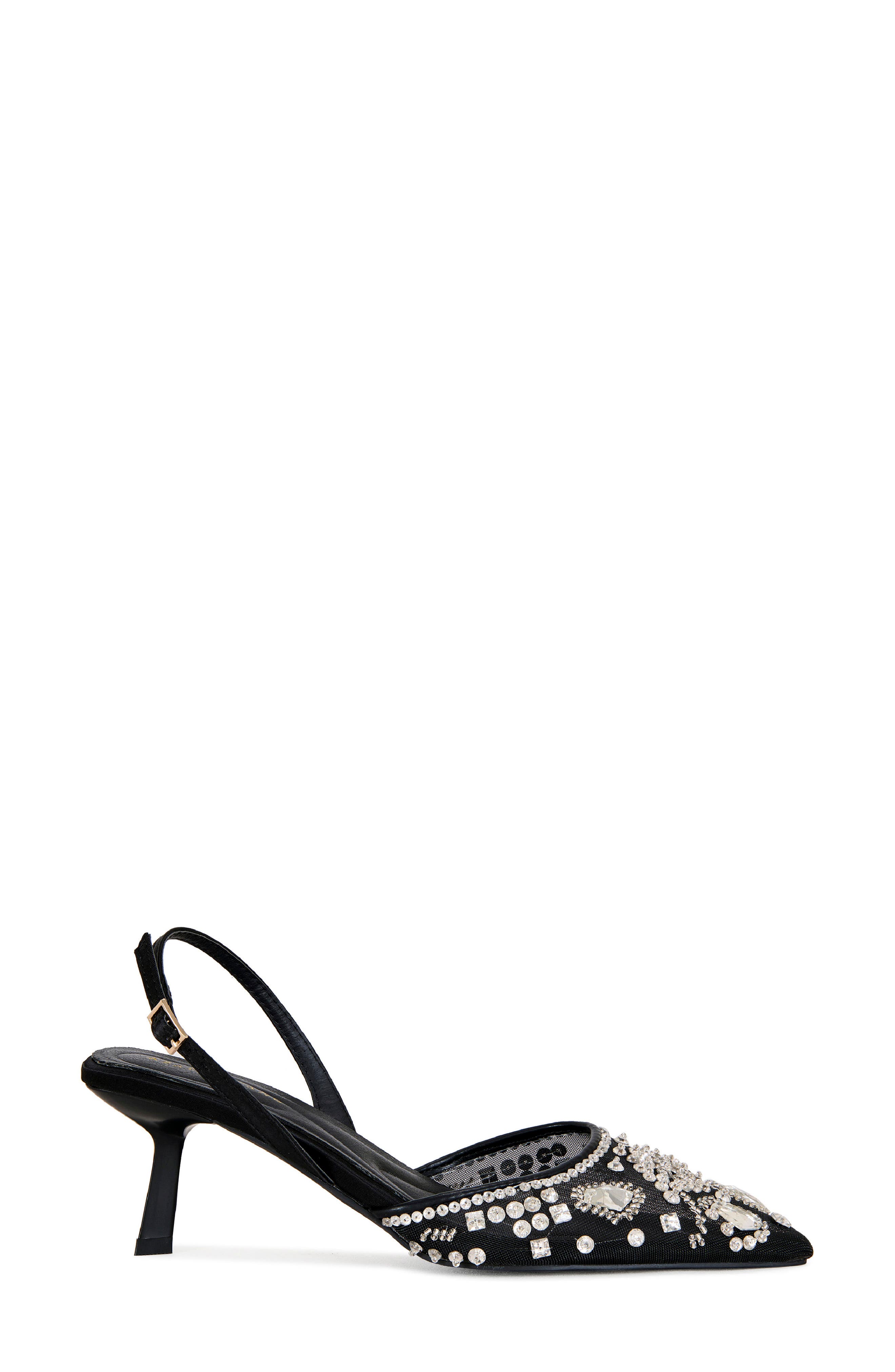 AZALEA WANG Valeriy Ankle Strap Pointed Toe Pump, Alternate, color, Black