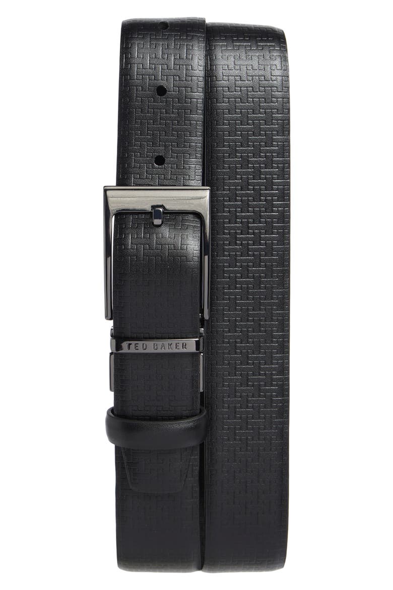 Reversible Leather Belt, Main, color, BLKBLK