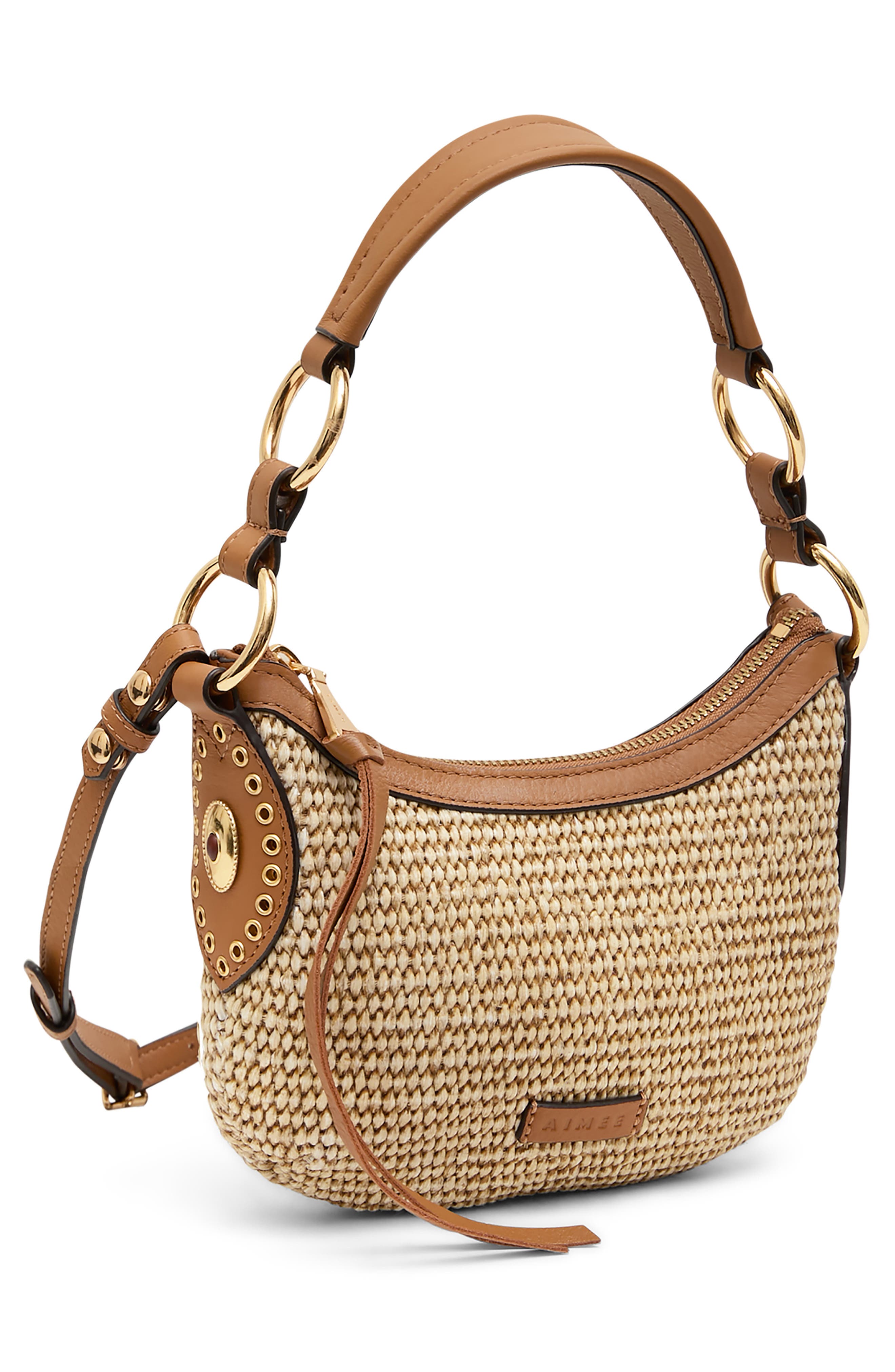 Mini Roma Crossbody Bag, Alternate, color, RAFFIA LATTE