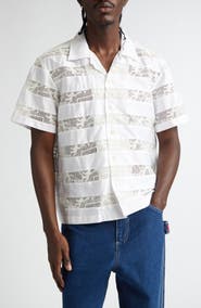 Bode Tennis Lace Cotton Camp Shirt