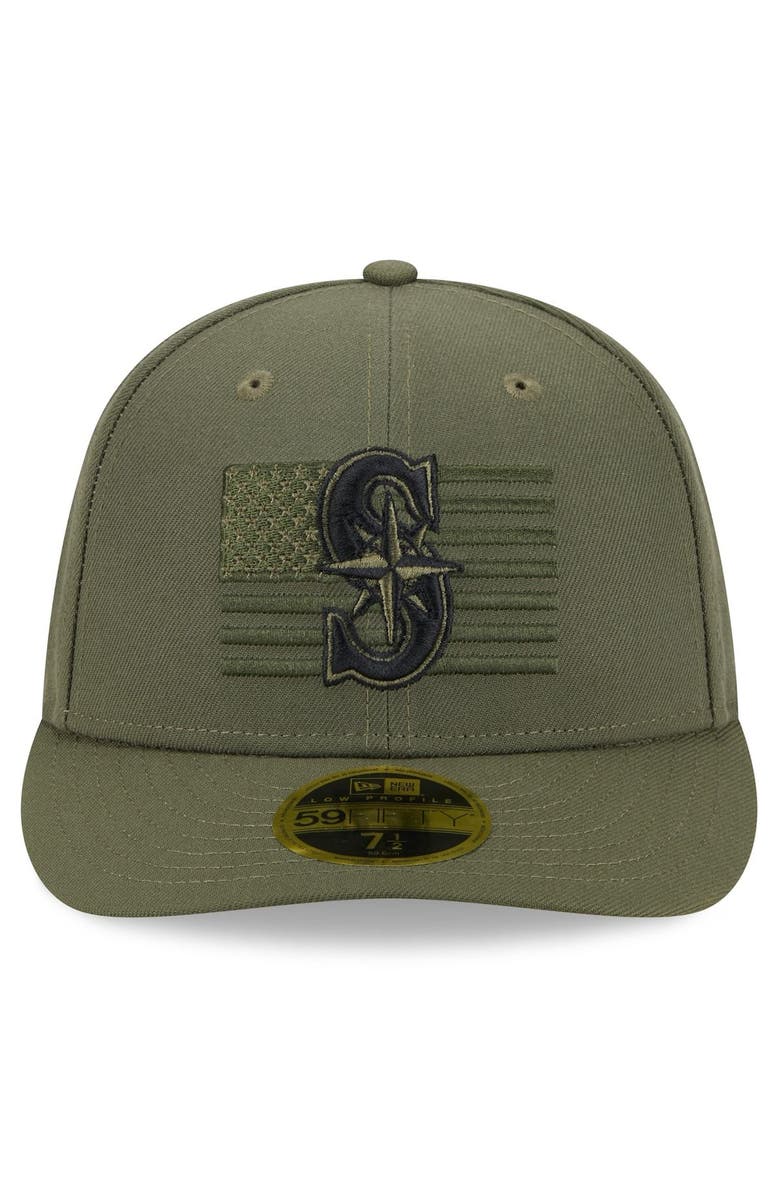 New Era Men's New Era Green Seattle Mariners 2023 Armed Forces Day Low Profile 59FIFTY Fitted Hat, Alternate, color,