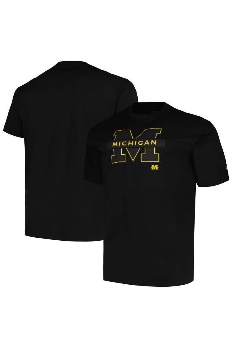 Men's Profile Black Michigan Wolverines Big & Tall Pop T-Shirt, Alternate, color, Black