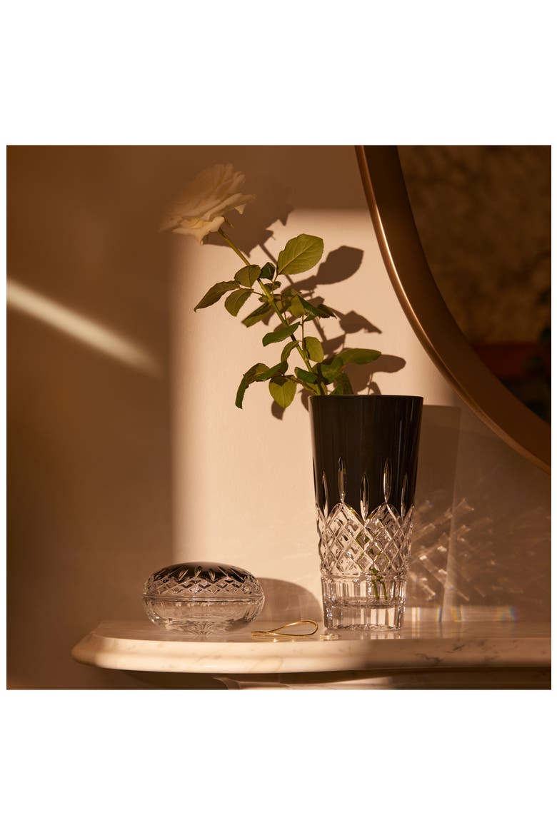 Lismore Black Crystal Vase, Alternate, color, BLACK