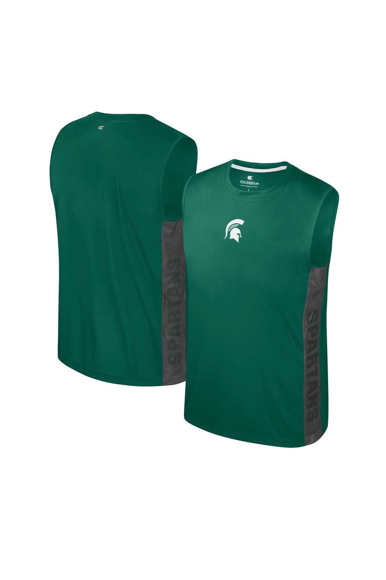Youth Colosseum Green Michigan State Spartans Smak Talk Sleeveless T-Shirt, Main, color, Green