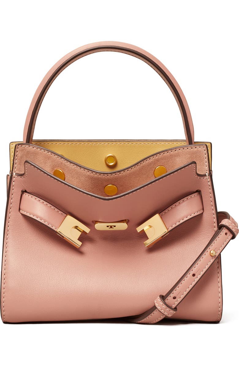 Tory Burch Petite Lee Radziwill Leather Double Bag, Main, color,