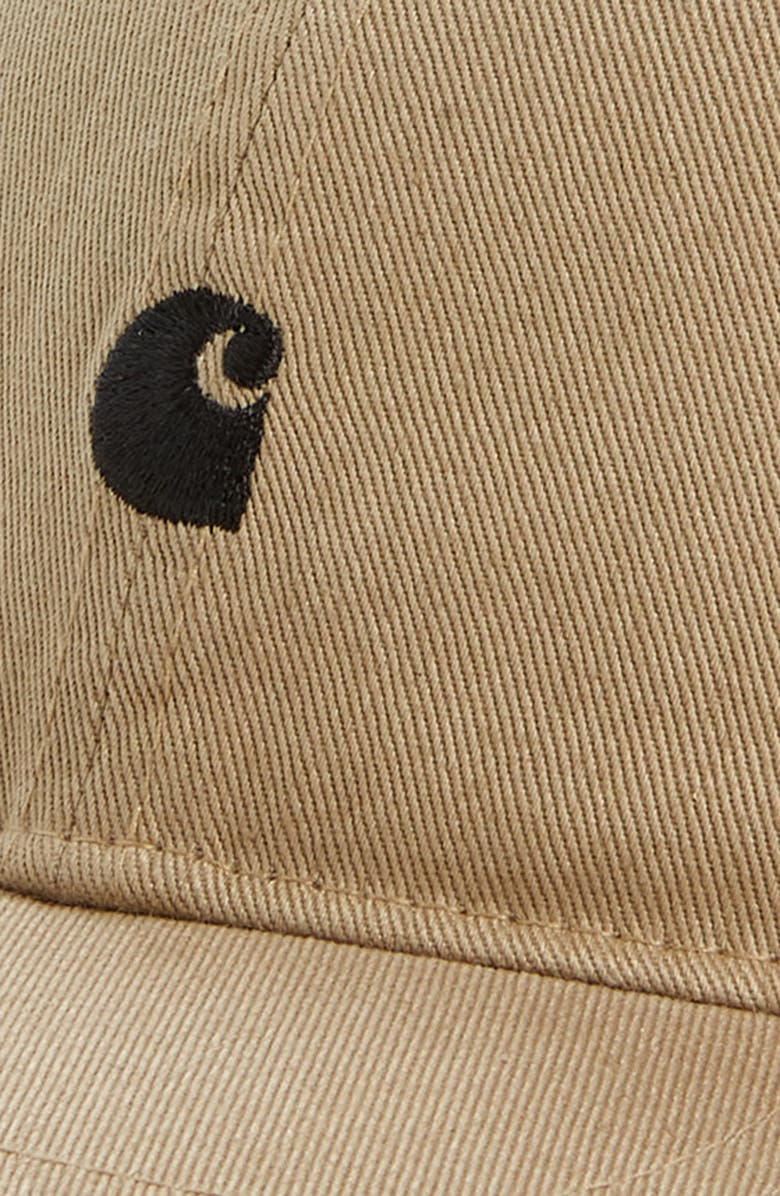 Carhartt Work In Progress Madison Logo Embroidered Baseball Cap, Alternate, color, Leather / Black