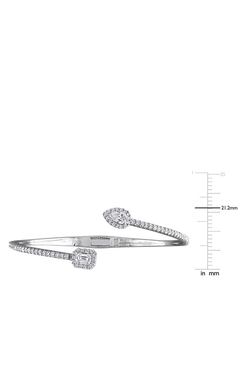 Julianna B. Lab-Grown Diamond Open Bangle 14k, Alternate, color, White Gold