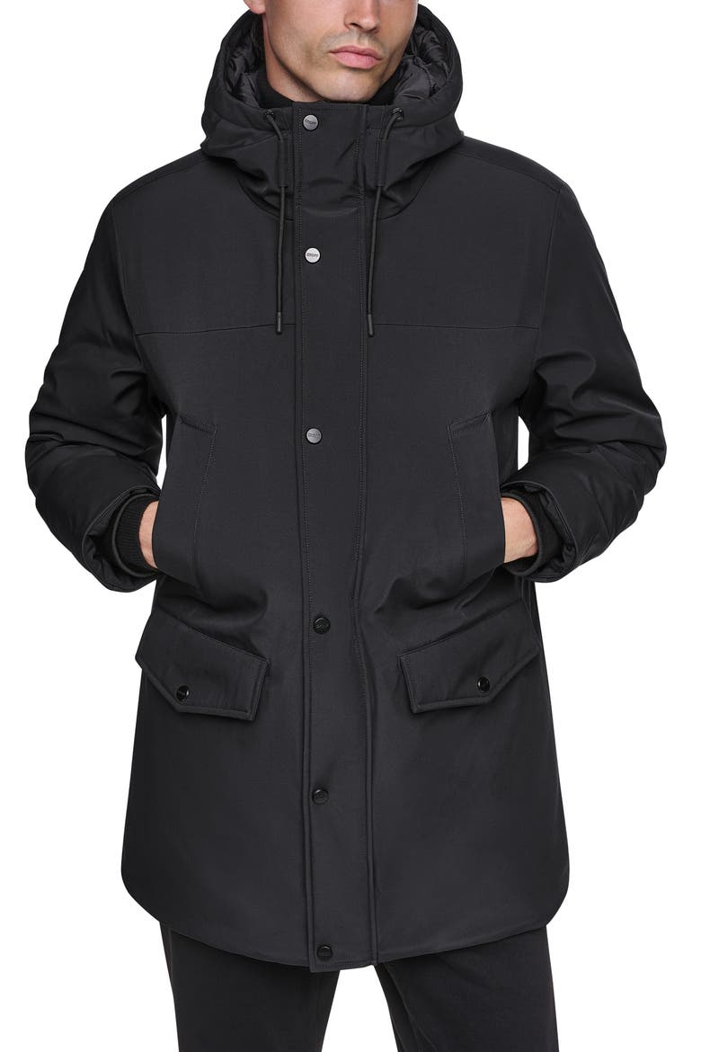 Urban Water Resistant Parka, Main, color, BLACK