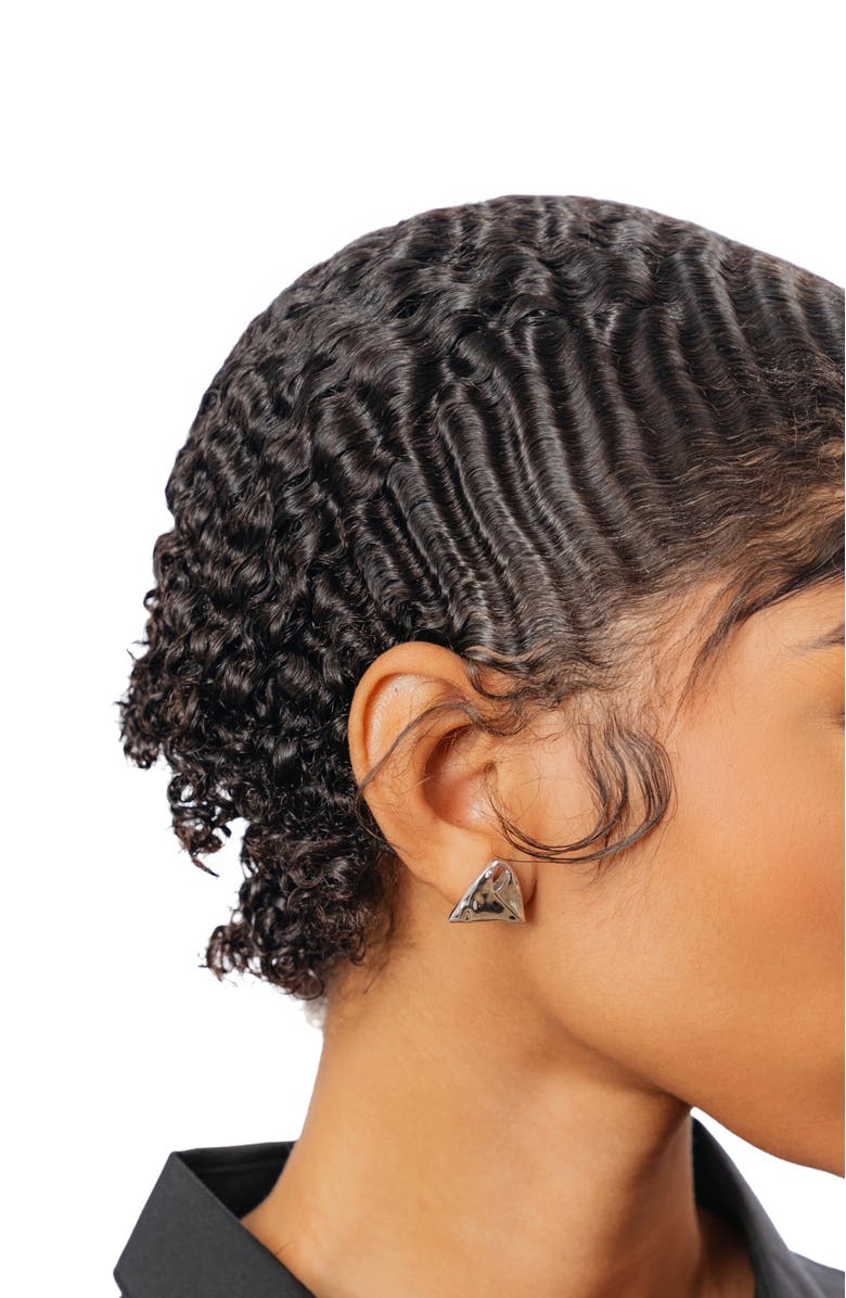 ADW Gami Bag Earrings, Alternate, color, Silver