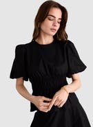 Baukjen Elise Puff Sleeve Smocked Waist Top
