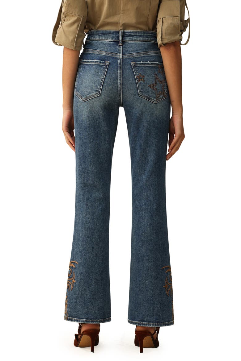 Embroidered Bootcut Jeans, Alternate, color, MEDIUM BLUE