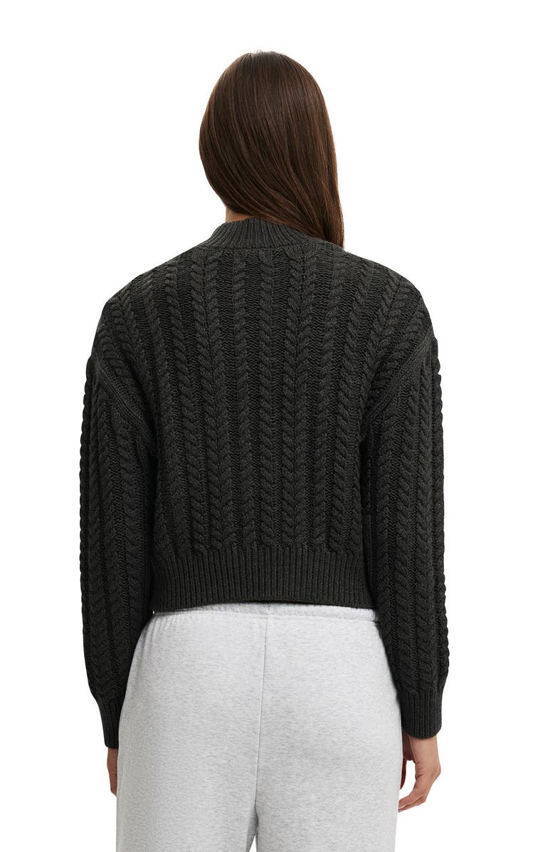 Cotton On Women's Boxy Mock Neck Knit Sweater, Alternate, color, Charcoal Marle
