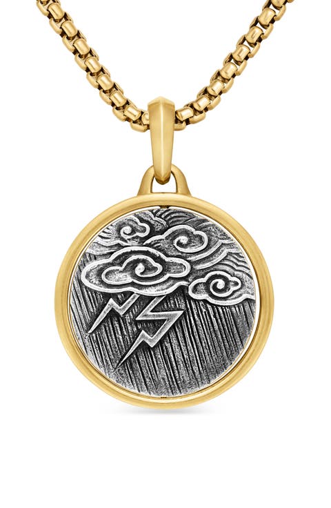 Storm Duality Amulet in Sterling Silver with 18K Yellow Gold