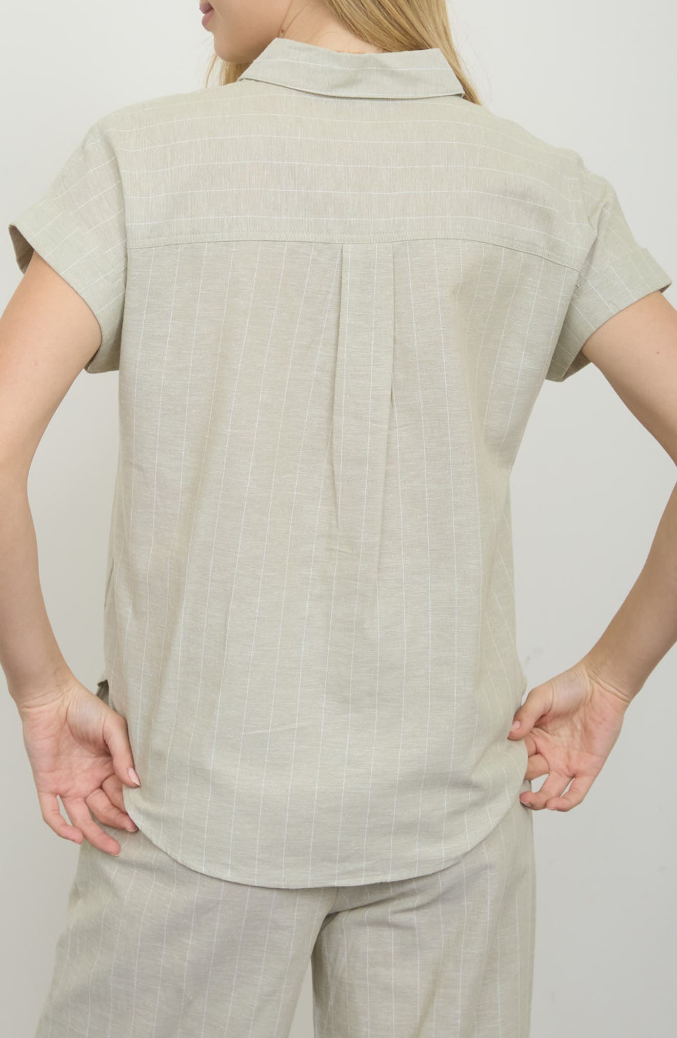 Stripe Cotton & Linen Button-Up Shirt - image 4