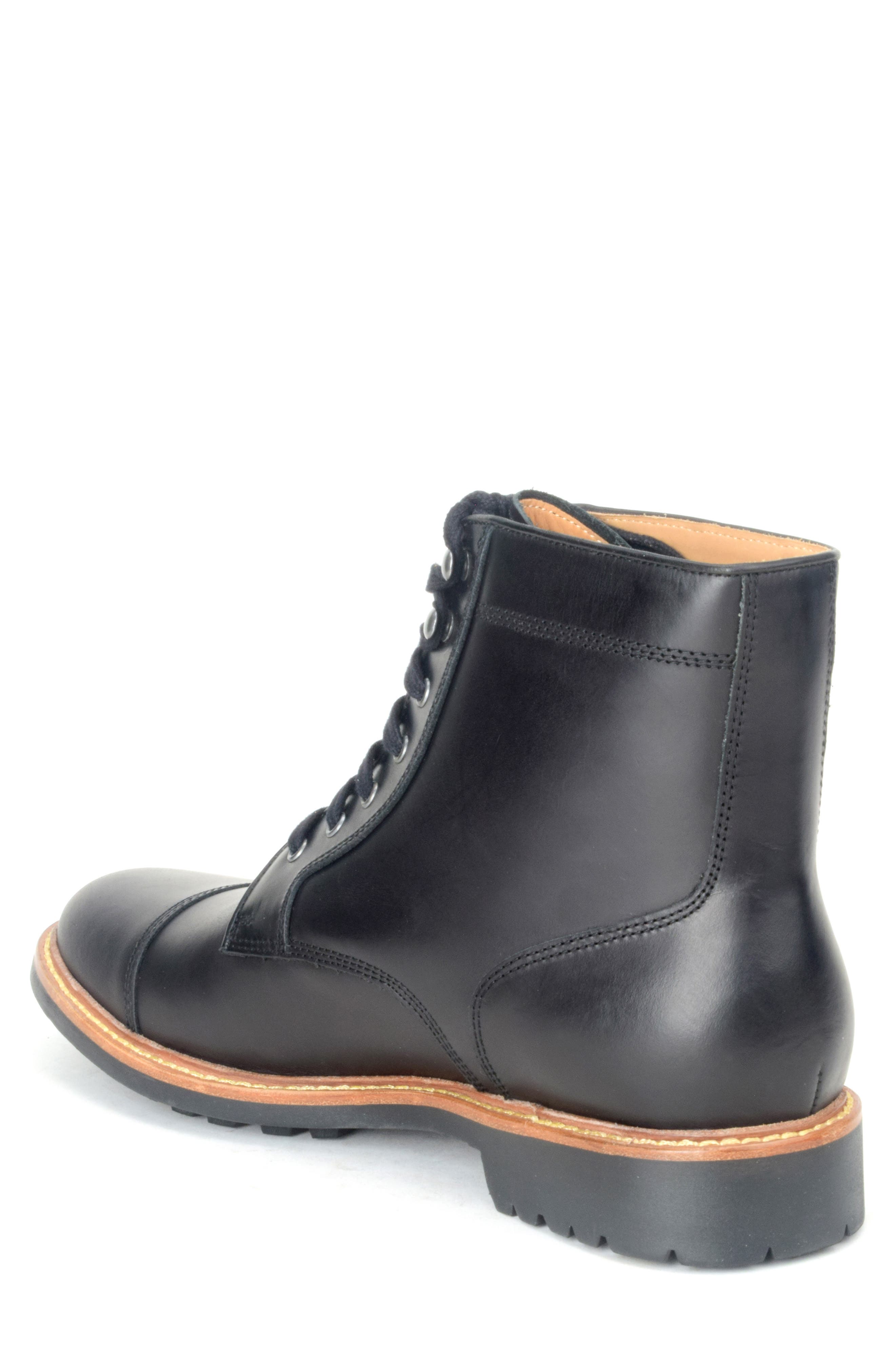 Warfield & Grand Gresham Lugged Cap Toe Boot, Alternate, color, Black