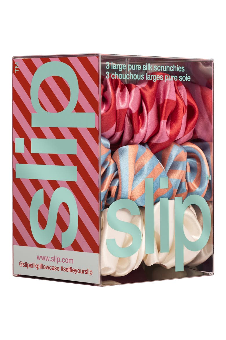 Midsummer 3-Pack Large Silk Scrunchies Set, Alternate, color, MIDSUMMER