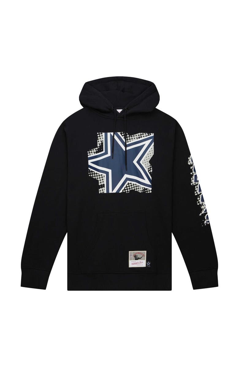 Mitchell & Ness Men's Mitchell & Ness Black Dallas Cowboys Gridiron Classics Big Face 7.0 Pullover Hoodie, Alternate, color, Black
