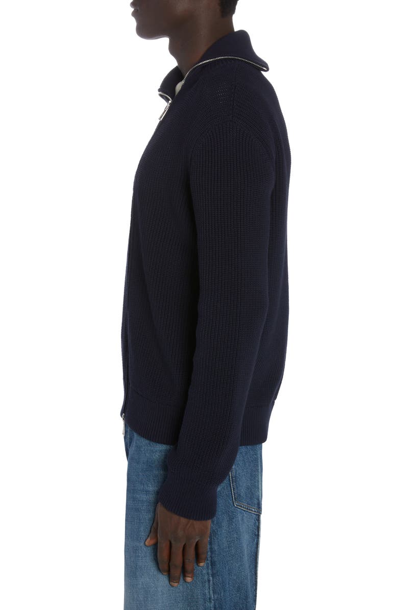 Bottega Veneta Double Zip Rib Cardigan, Alternate, color, 