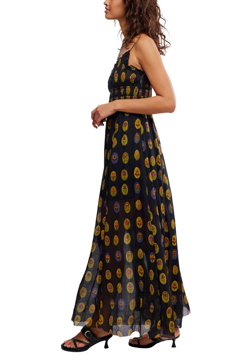 Free People Ciella Floral Cotton Maxi Dress, Alternate, color, Midnight Combo