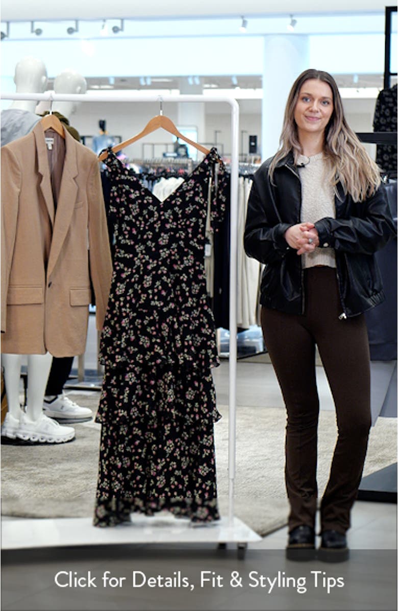 Arya Tiered Floral Chiffon Maxi Dress, sales video thumbnail