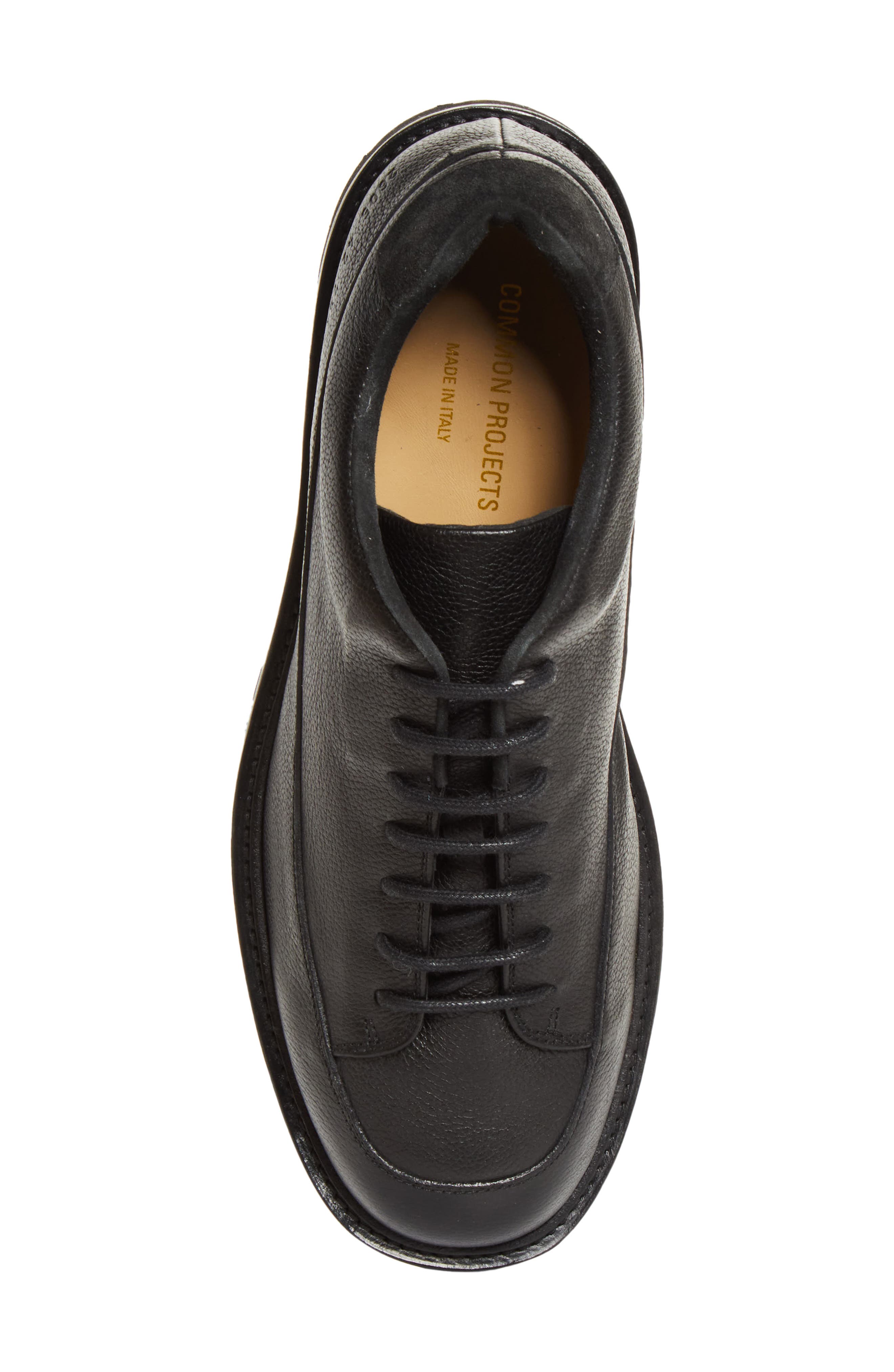 Hiker Low Piuma Leather Shoe, Alternate, color, BLACK