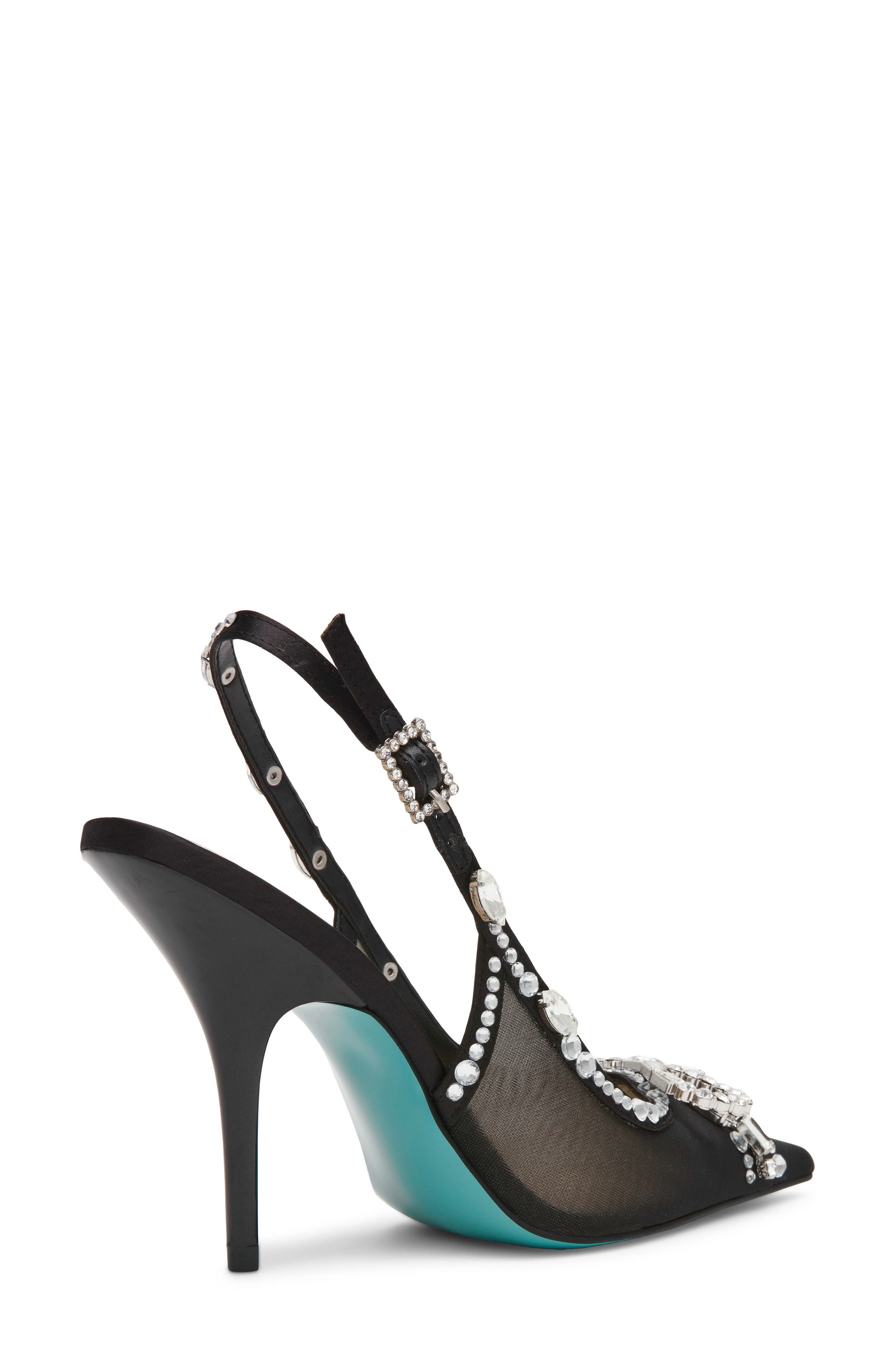 Halle Pointed Toe Slingback Pump, Alternate, color, BLACK