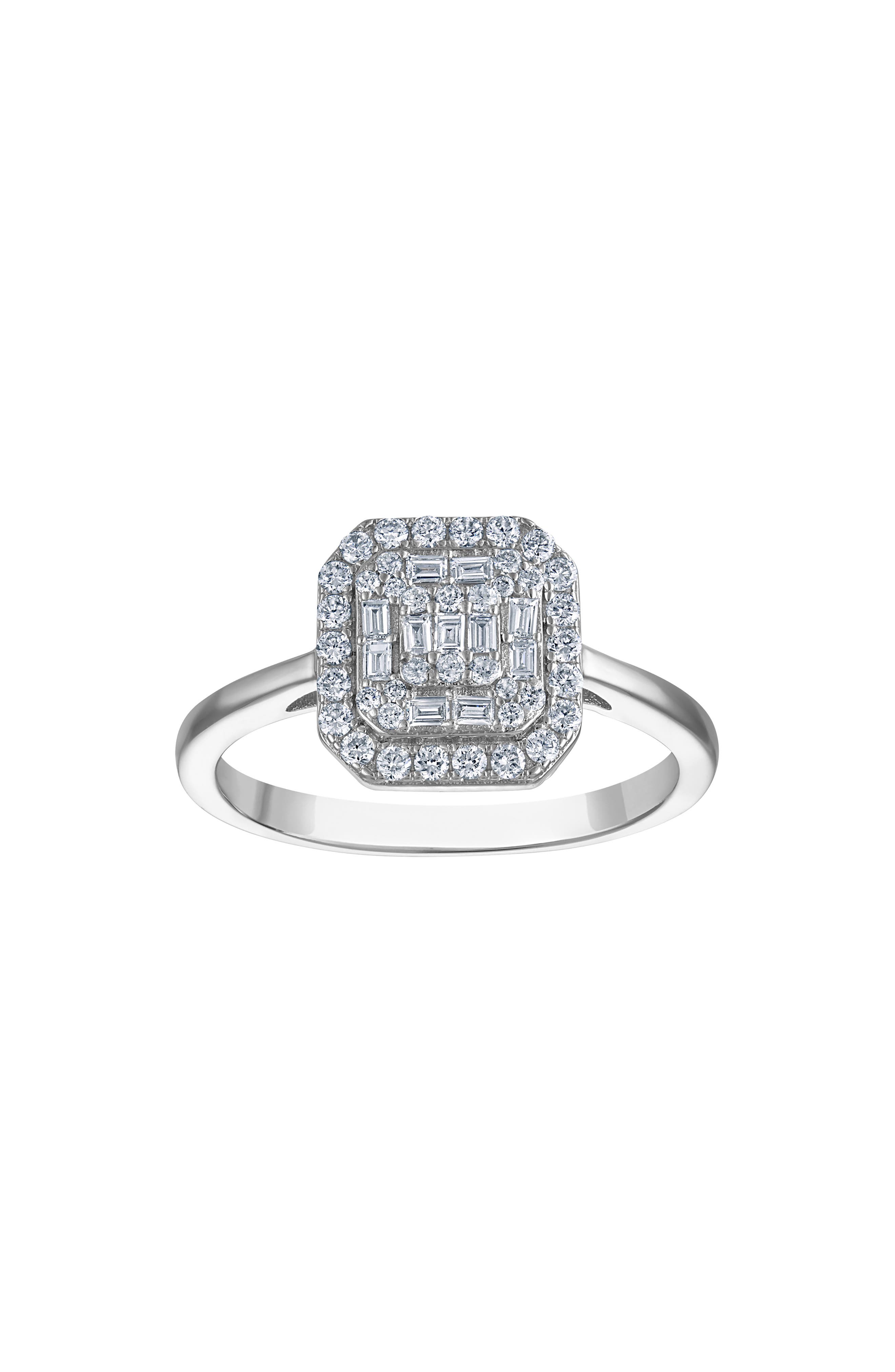 FZN Sterling Silver Lab Grown Diamond Ring