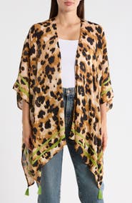 Vince Camuto Leopard Print Crinkle Topper