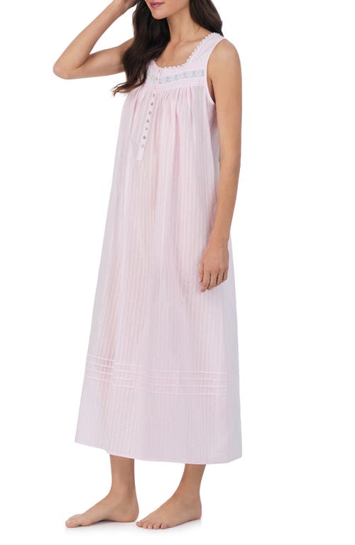 Shop Eileen West Sleeveless Cotton Ballet Nightgown In Blush