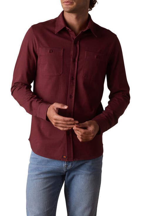 Lennox Cotton Jersey Button-Up Shirt