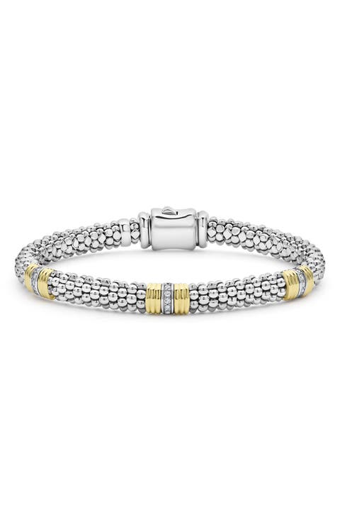 Signature Caviar Diamond Station Bracelet