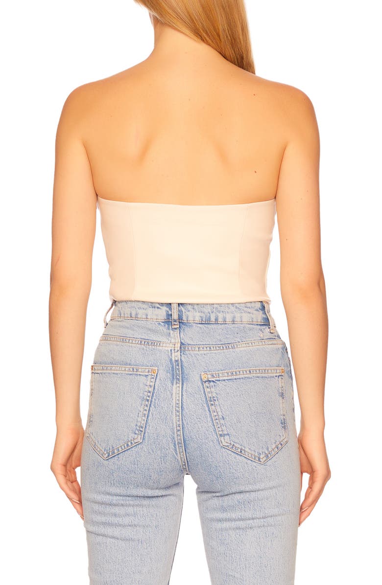 Susana Monaco Faux Leather Tube Top, Alternate, color,