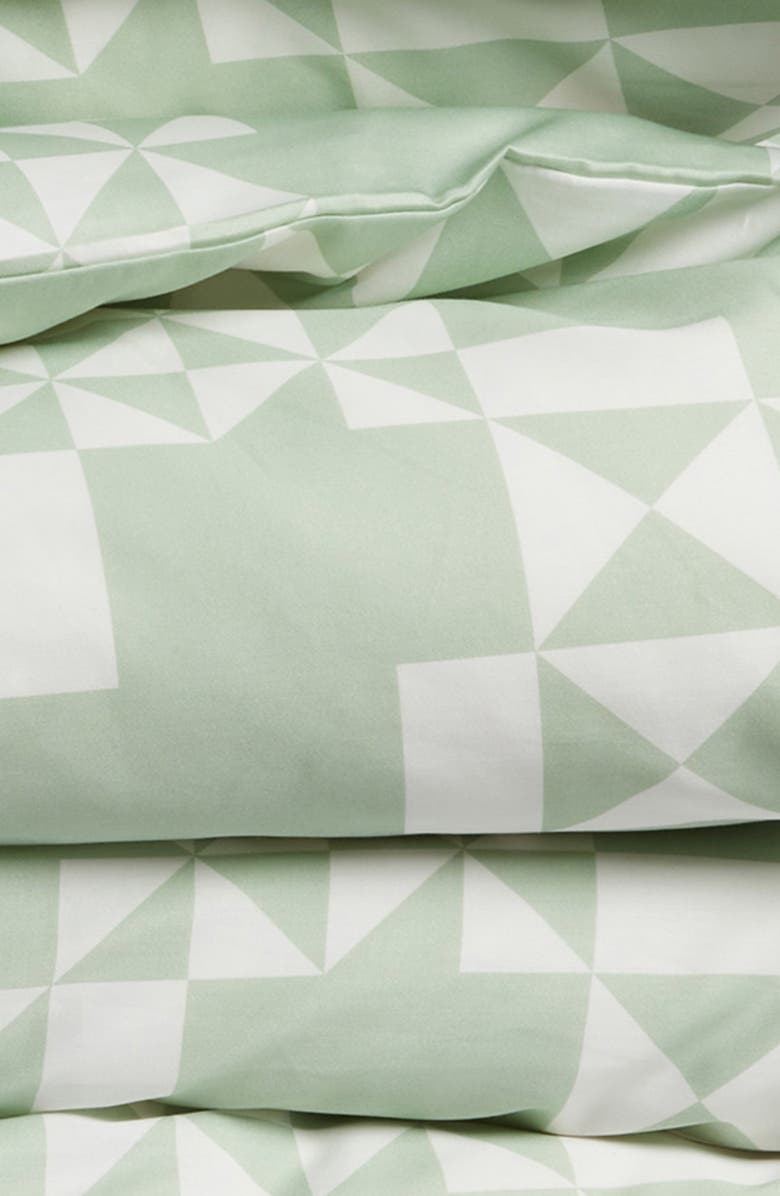 Dusen Dusen Geometric Print Cotton Sateen Duvet Cover & Shams Set, Alternate, color,