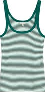 Alex Mill Stripe Stretch Cotton Rib Tank Top