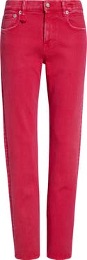 R13 Romeo Distressed Crop Slim Straight Leg Jeans