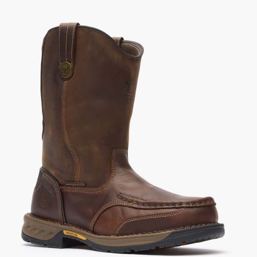 Georgia Boot Waterproof 360 Waterproof Pull On Work Boot In Brown