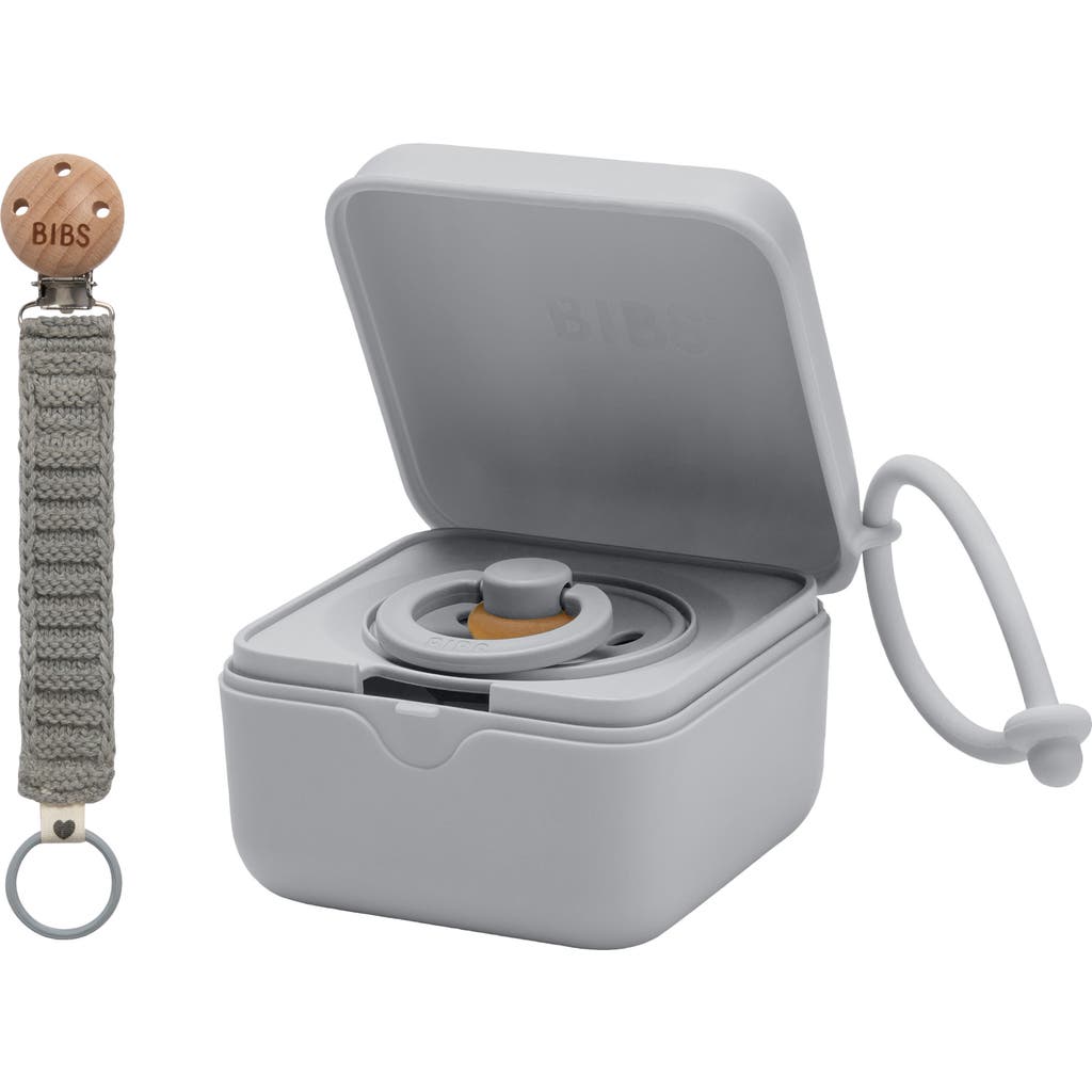 BIBS Pacifier Box & Pacifier Clip Set in Cloud at Nordstrom