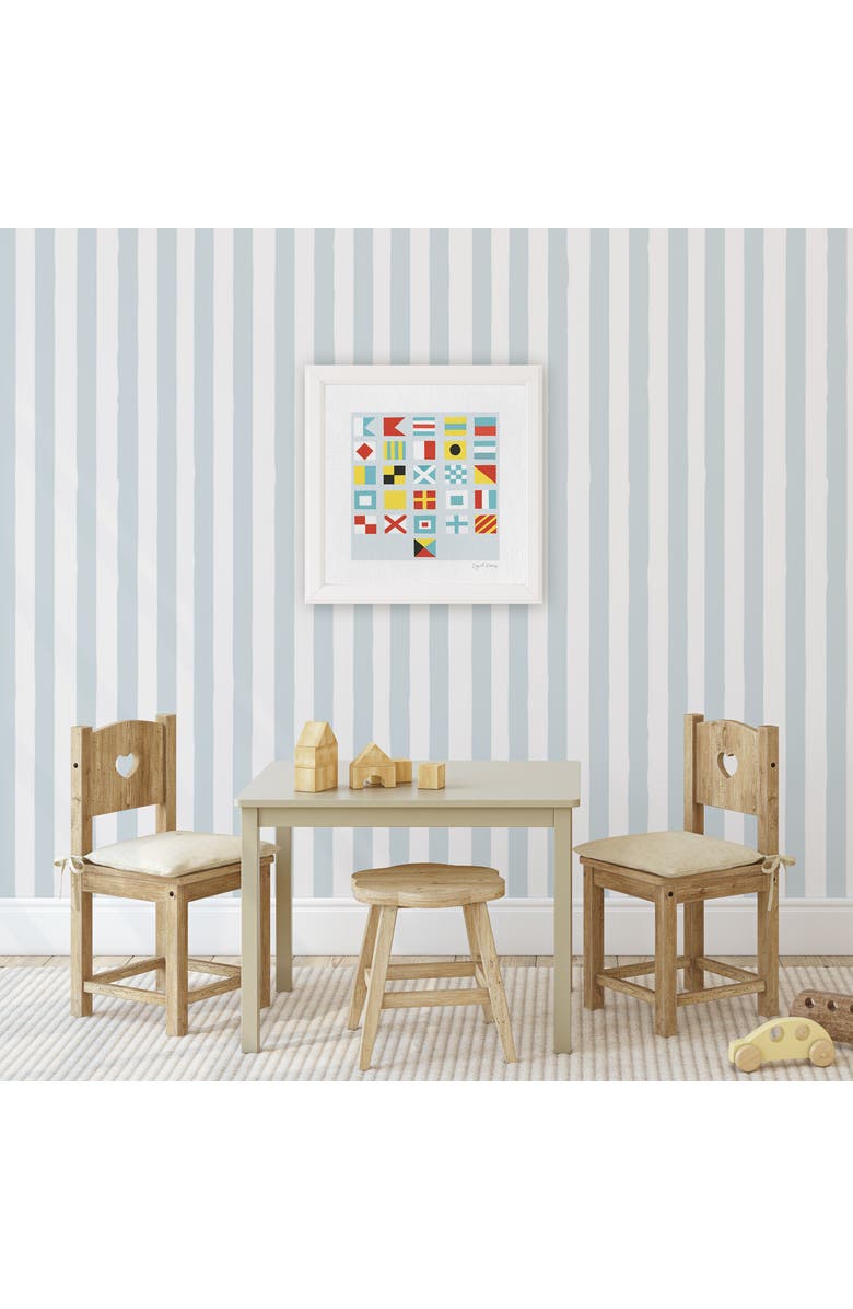 Ramus & Co Nautical Flags Alphabet Framed Museum Quality 12" x 12" Art Print, Alternate, color, Multicolored