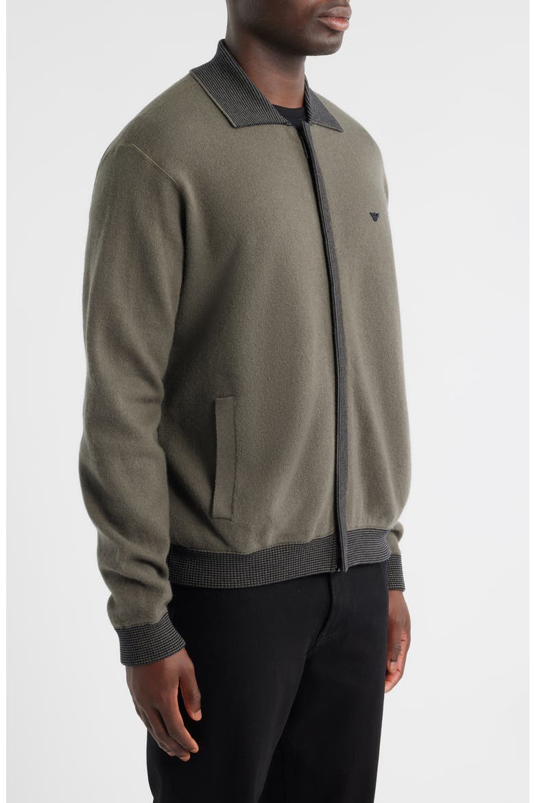 Wool Zip Cardigan, Alternate, color, GREY