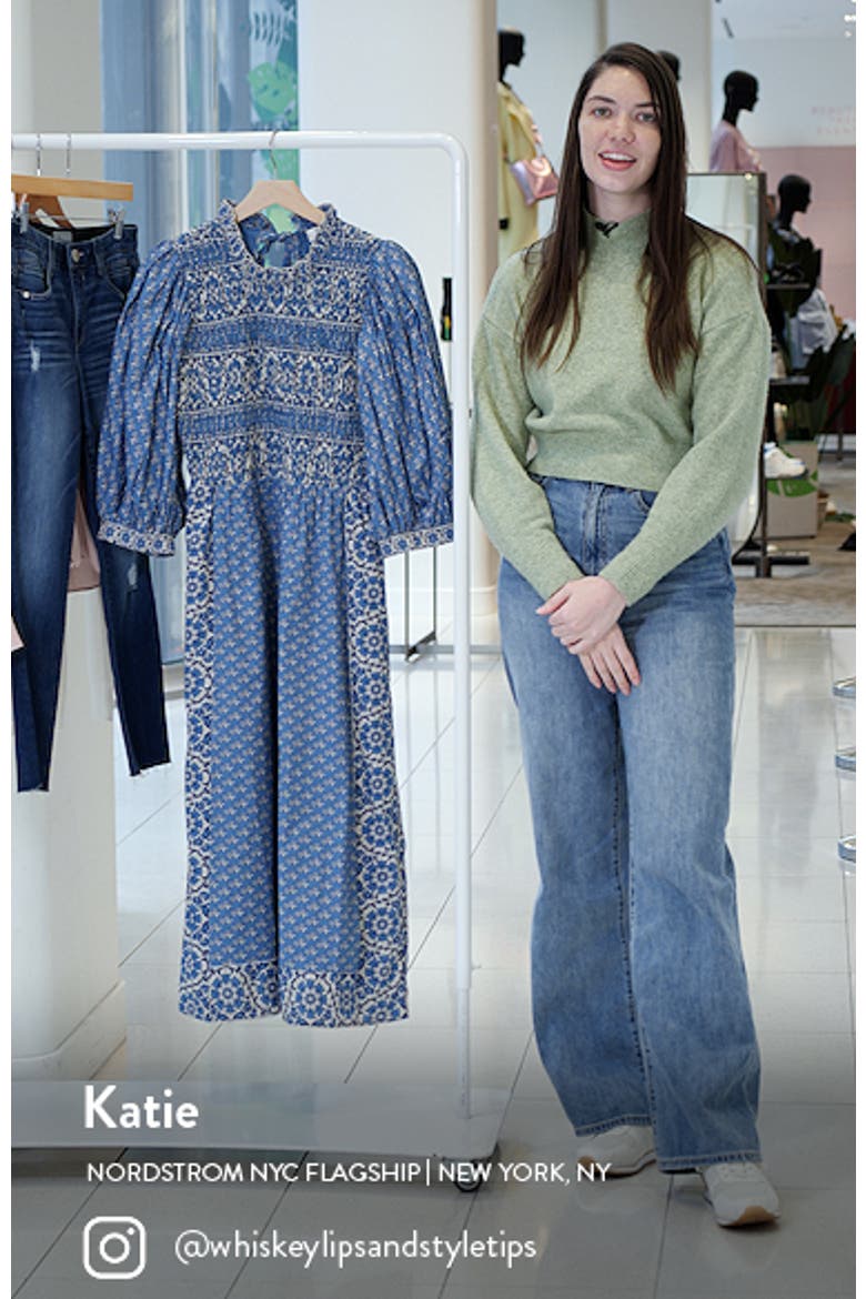 Fernanda Puff Sleeve Smocked Cotton Dress video