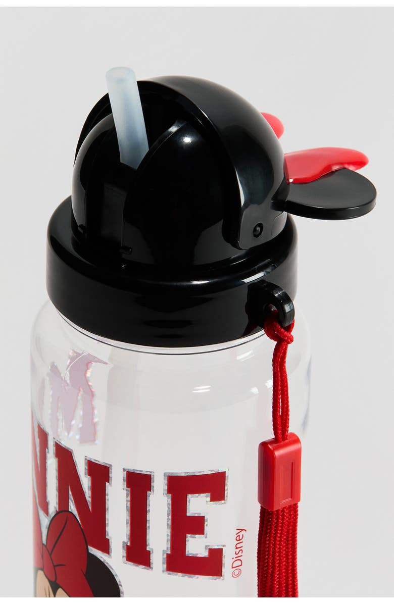 H&M Printed Water Bottle, Alternate, color, Black/Minnie Mouse